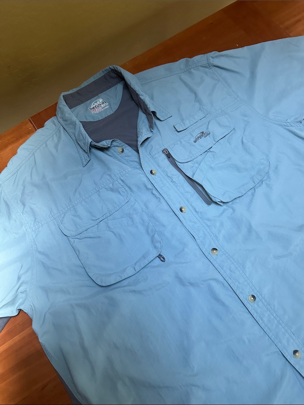 Men's Lightweight Sky Blue Shirt - Fishing Shirt XXL
